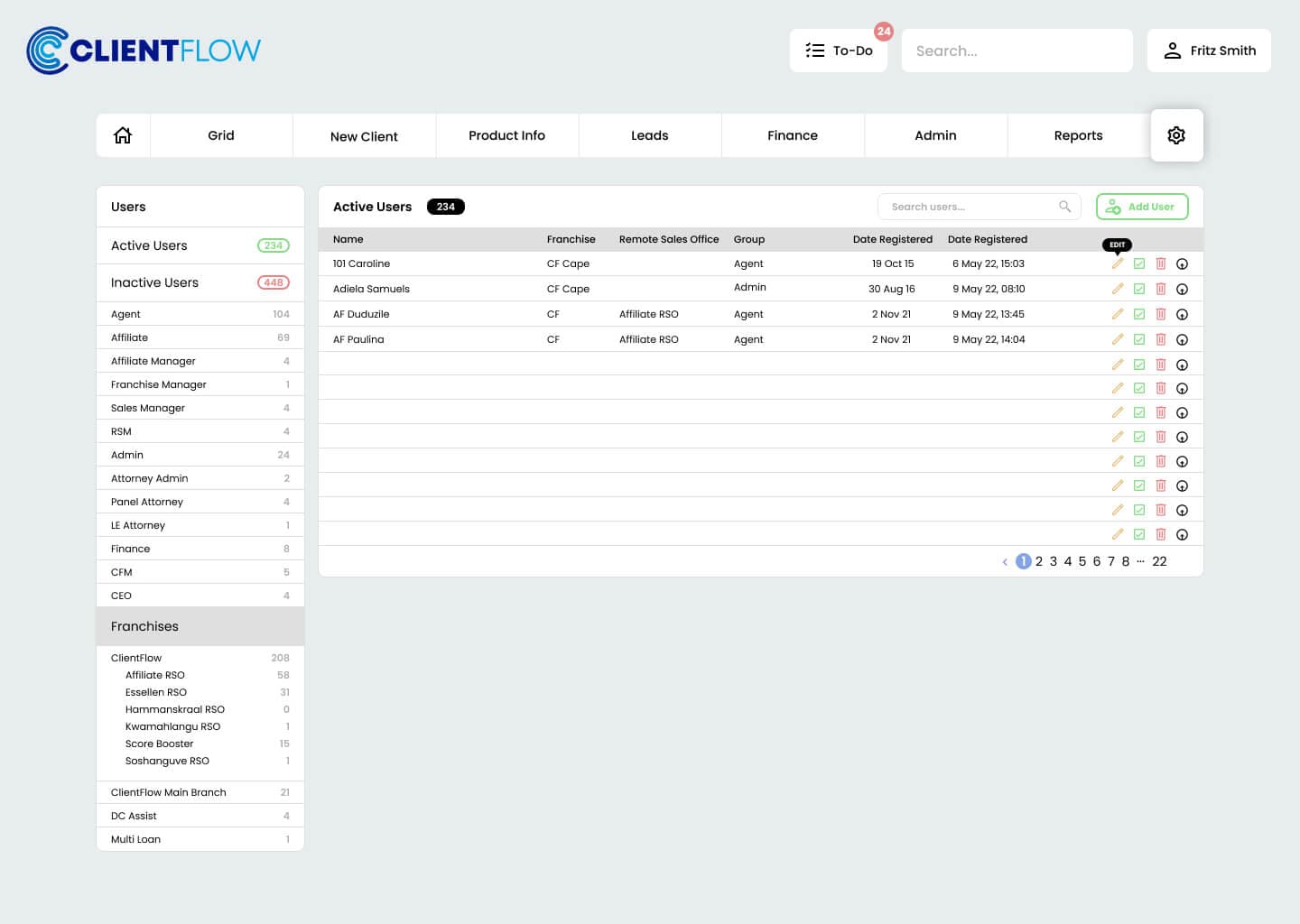 ACH payment collection screen